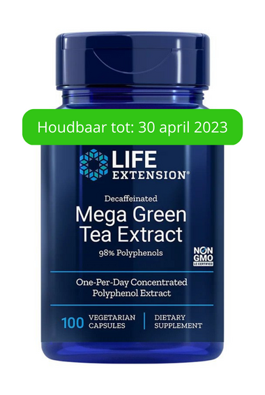 Mega Groene Thee Extract (100 veg caps) - Korte houdbaarheidsdatum